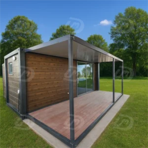 Maison conteneur extensible de 6 mètres avec demi-terrasse