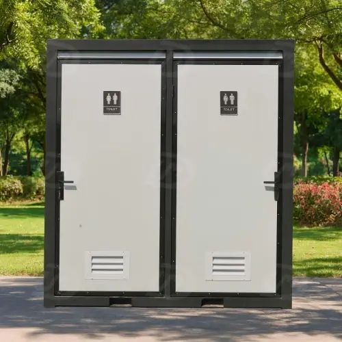 Toilettes portables préfabriquées pour deux personnes