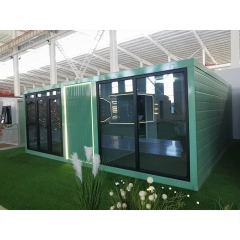 Maison modulaire verte en conteneurs avec couleur personnalisée