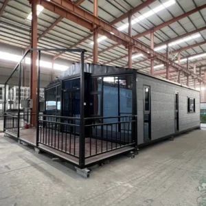 Maison extensible de 9 mètres avec toit en pente de pavillon