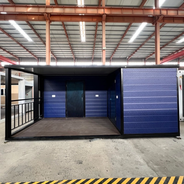 Porche d'entrée extensible de 6 mètres (20 pieds) avec panneaux muraux bleus et aile. – Image 7